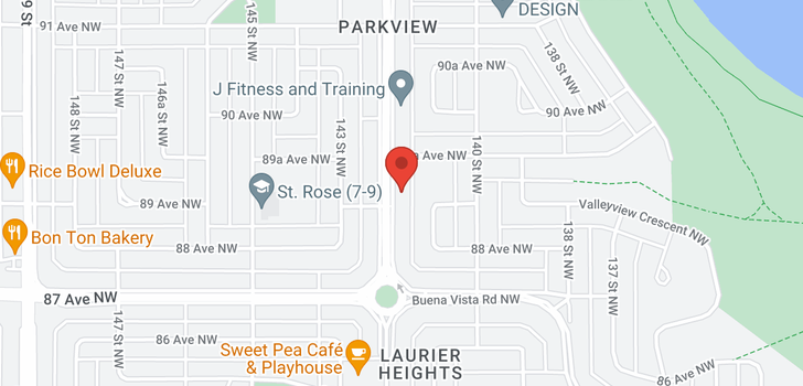 map of 8907 142 ST NW